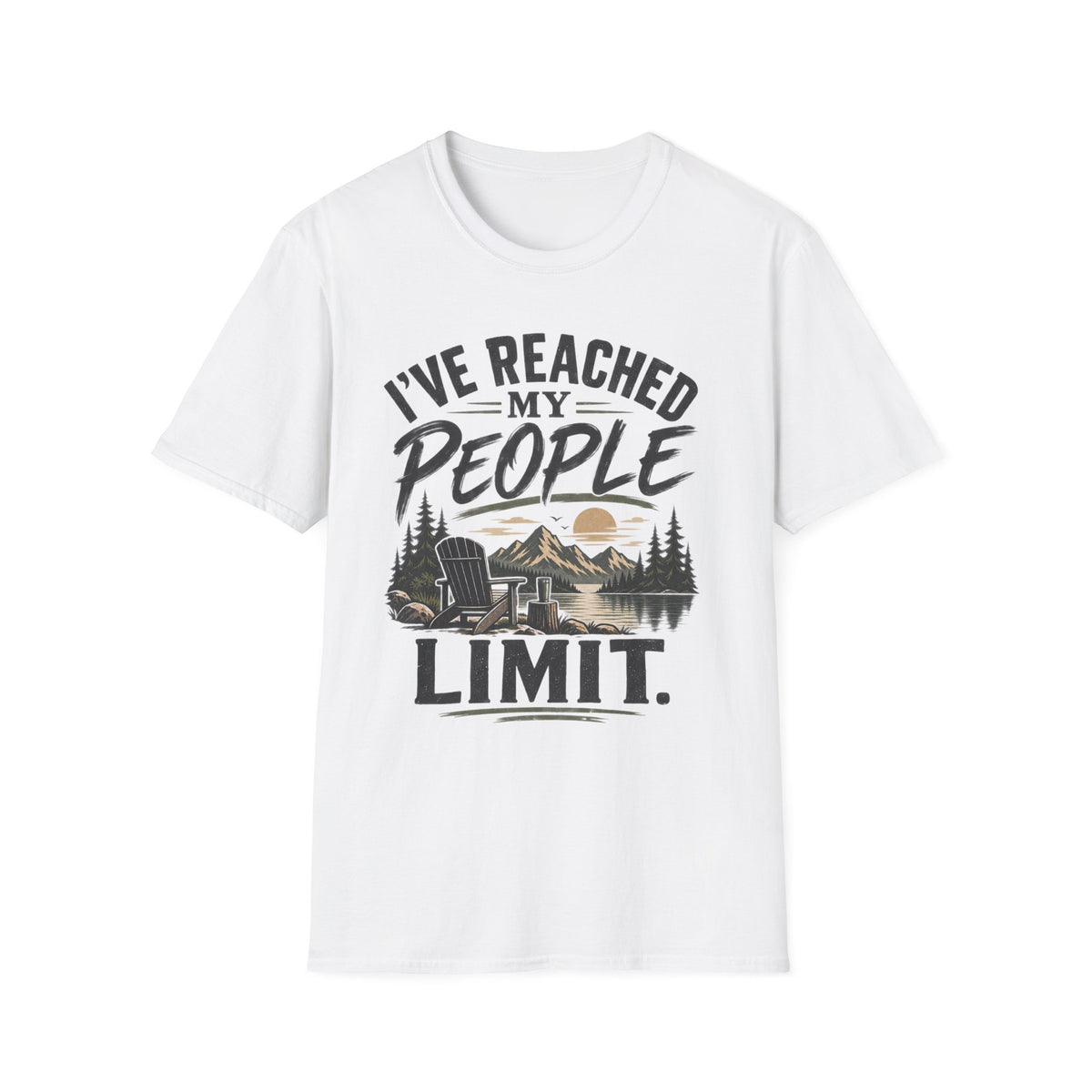 I've Reached My People Limit T-Shirt — Funny Introvert Camping Tee