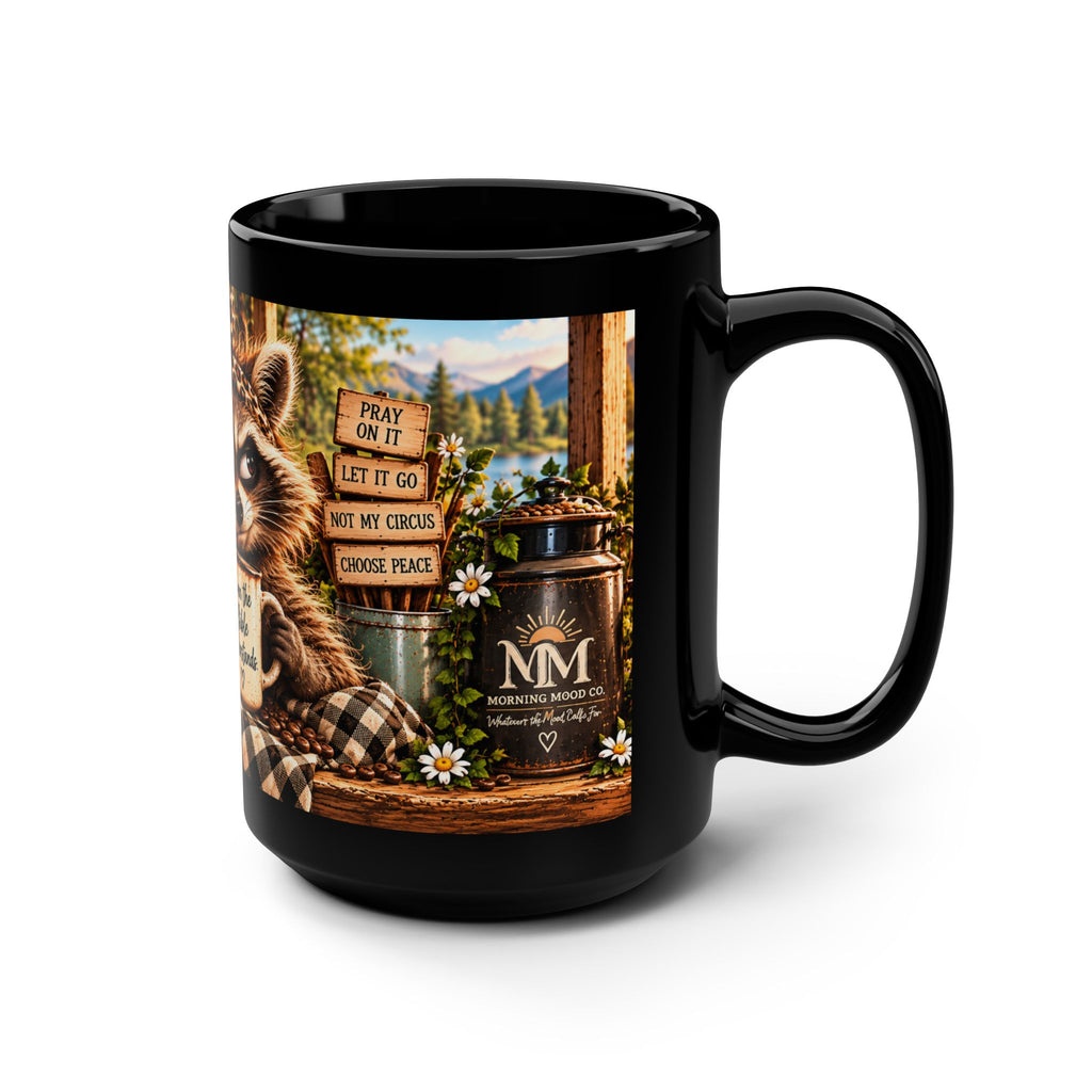 If It is Possible Raccoon Black Mug, 15oz