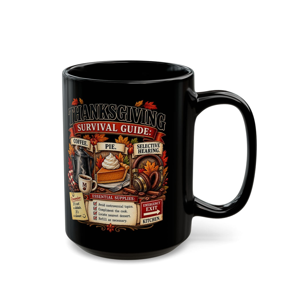 The Survival Guide Black Mug (11oz, 15oz)