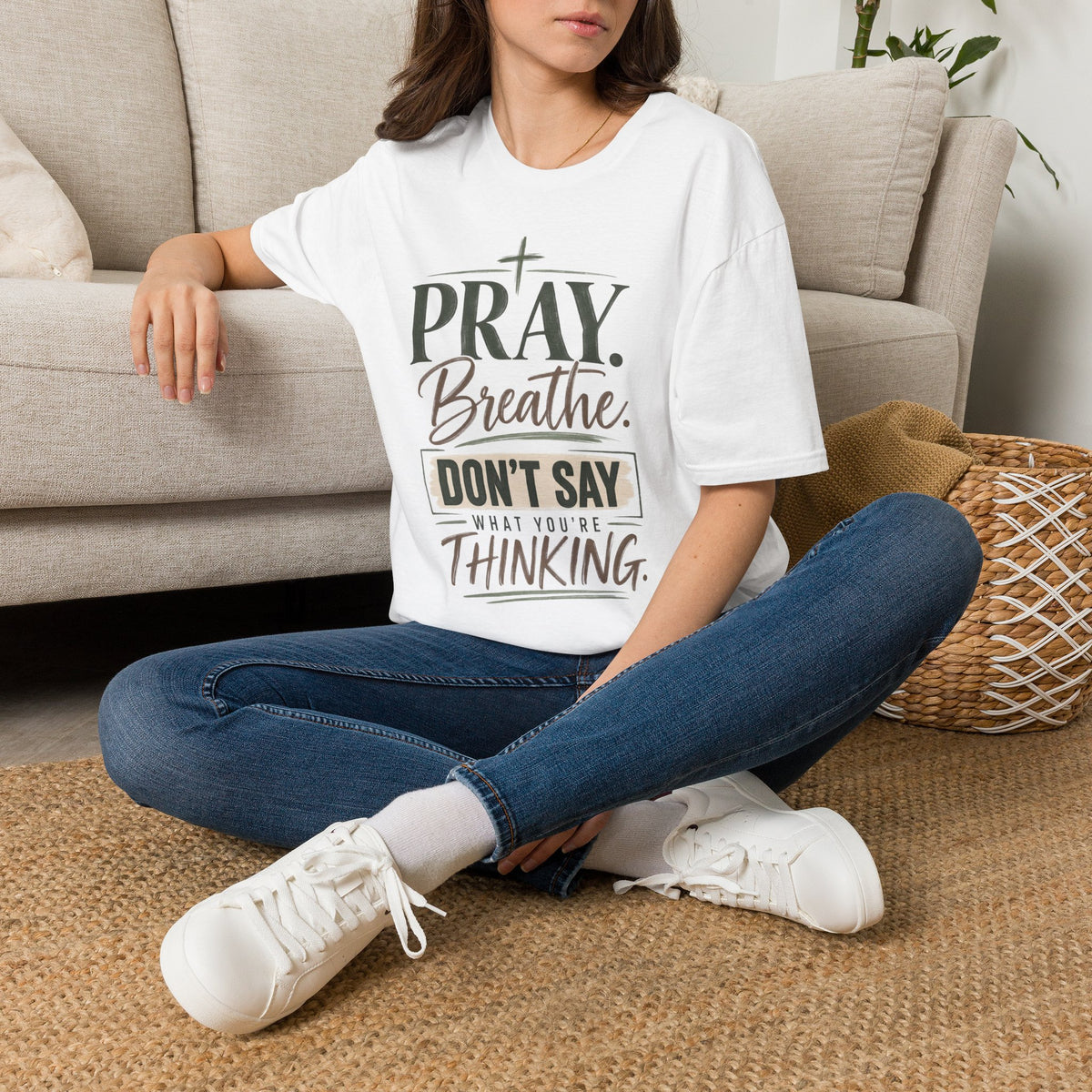Pray. Breathe. T-Shirt — Inspirational Christian Faith Tee