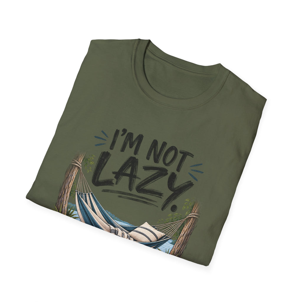 Energy Efficient T-Shirt – “I’m Not Lazy, I’m Energy Efficient” Graphic Tee