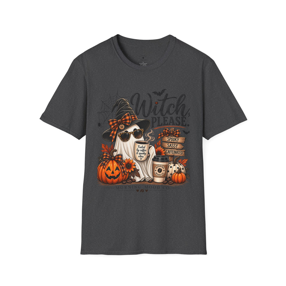 Witch Please Halloween T-Shirt — Cute Witch Cat Pumpkin Graphic Tee
