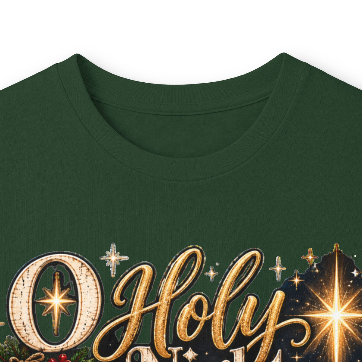 Holy Night Nativity Long Sleeve Tee — Christmas Religious Tee