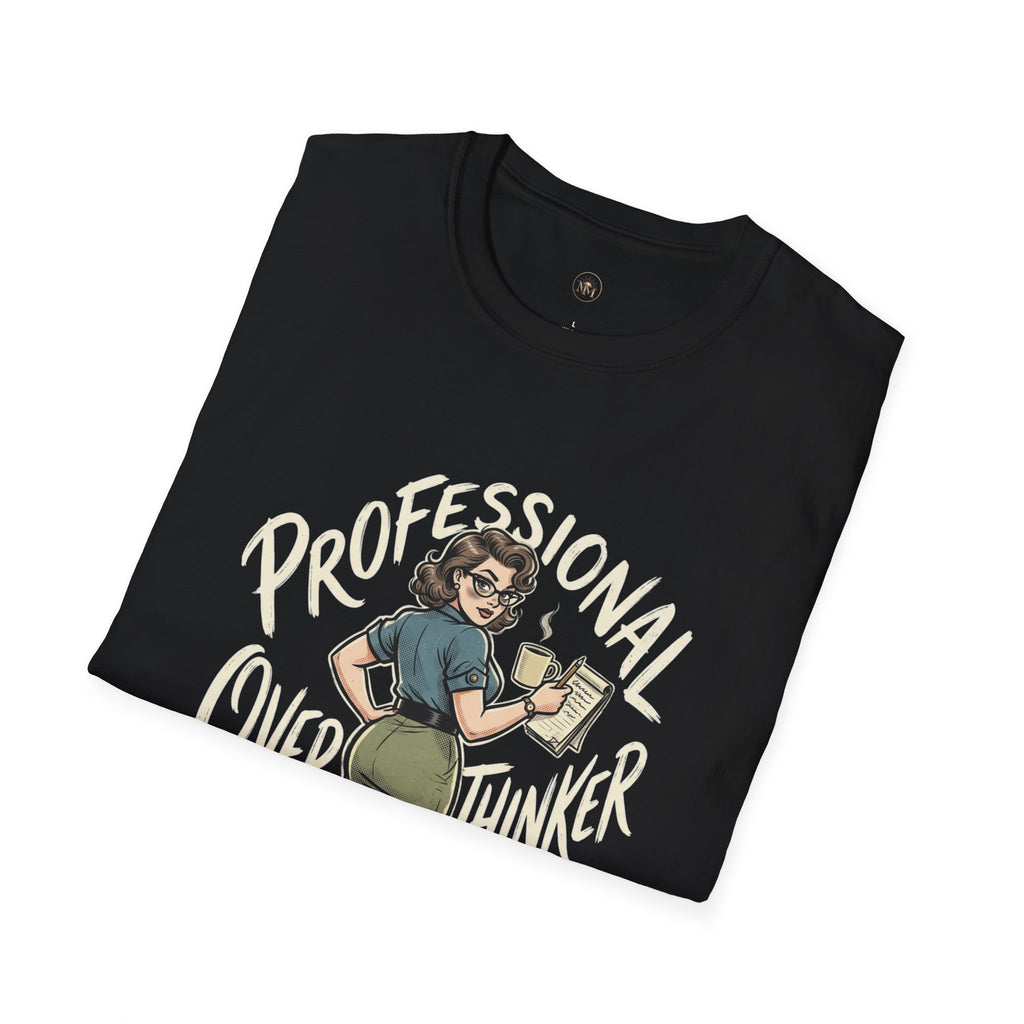 Professional Overthinker T-Shirt — Funny Vintage Coffee Lover Tee