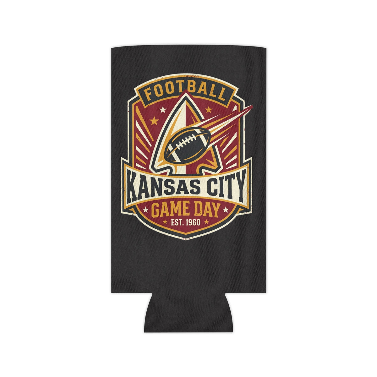 Kansas City Game Day Can Cooler - Football Tailgate Drink Koozie