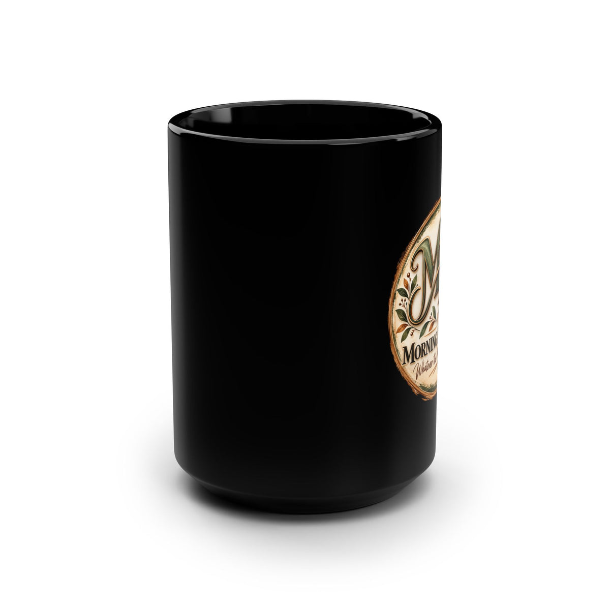 Morning Mood Co.Logo 15oz Black Mug