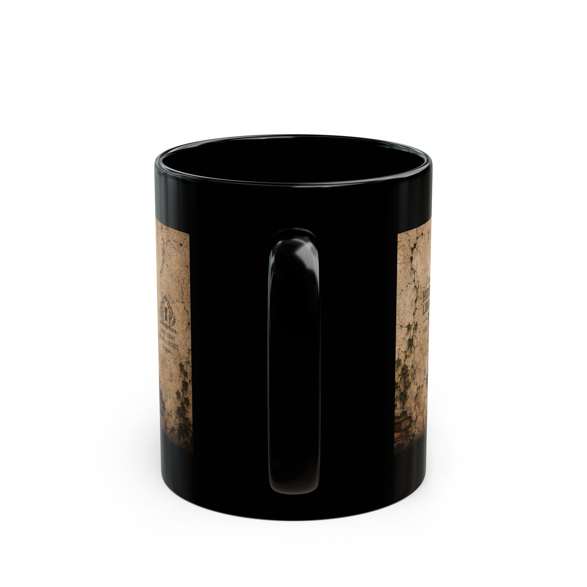 Hidden Library Never to Many Books Black Mug (11oz, 15oz)