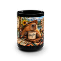 Be Still and Know Capy Black Mug, 15oz