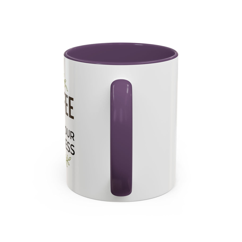 Coffee Mug — "Coffee & Mind Your Business" Accent Ceramic Mug (11/15 oz)
