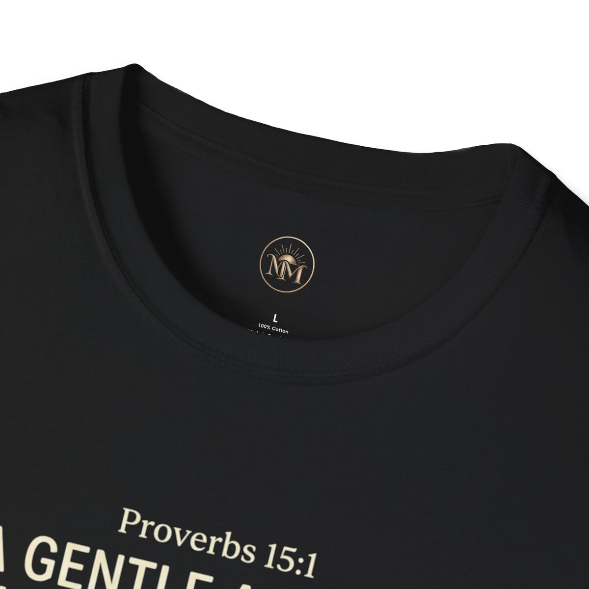 Highland Cow Proverbs 15:1 - "A Gentle Answer Turns Away Wrath" T-Shirt
