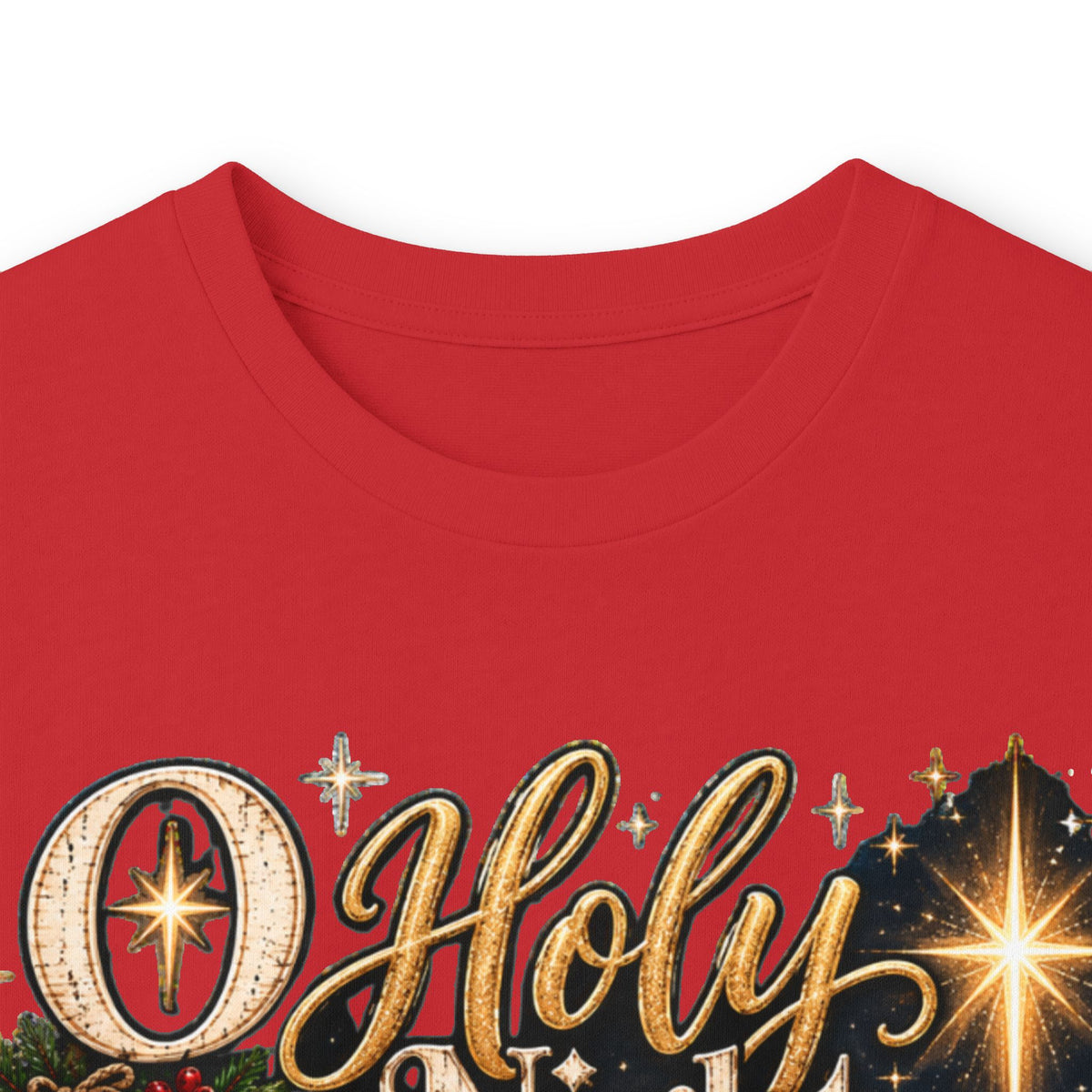 Holy Night Nativity Long Sleeve Tee — Christmas Religious Tee