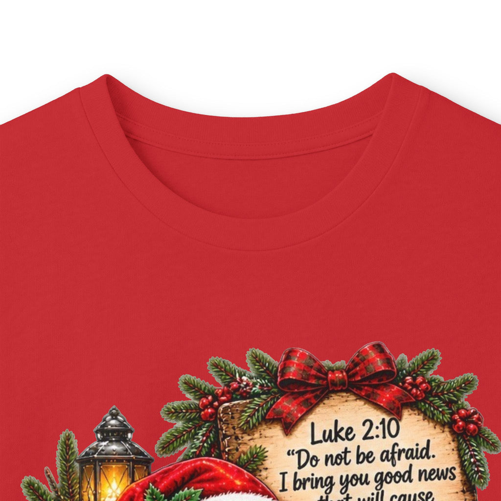 Christian Christmas Shirt | Luke 2:10 Faithfully Sarcastic Turtle Tee