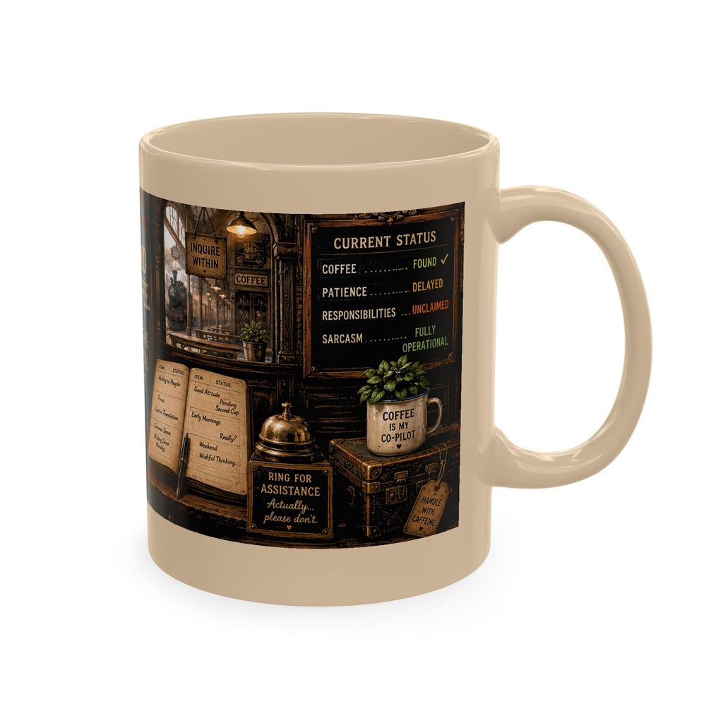 Vintage Coffee Mug – “I Found My Coffee. Everything Else Is Still Missing.” Ceramic Gift
