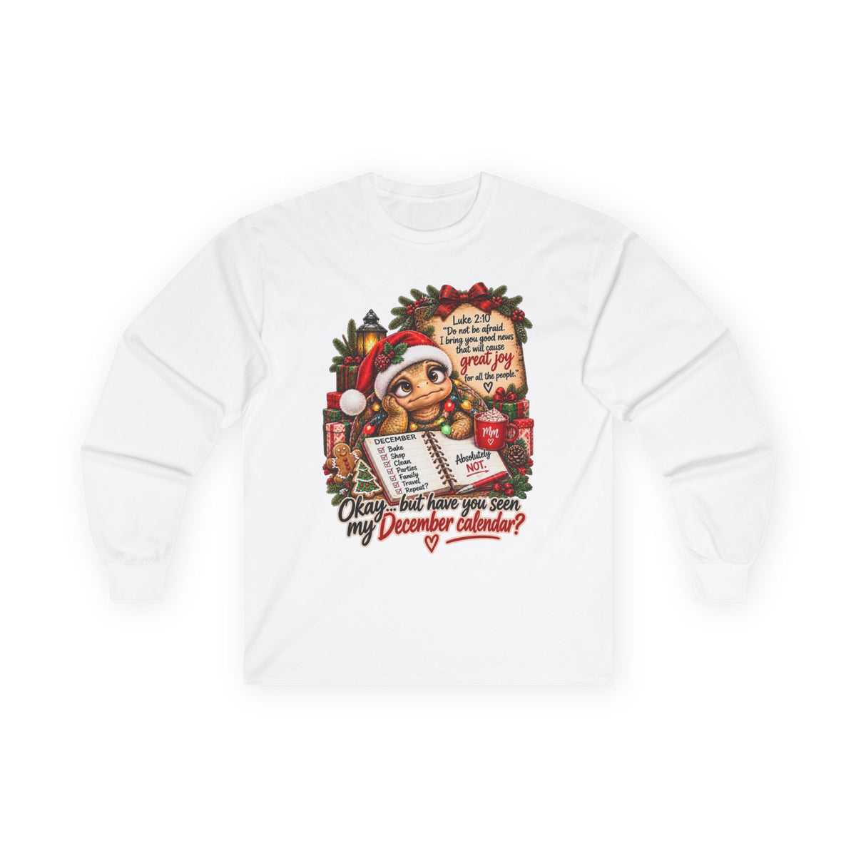 Christian Christmas Shirt | Luke 2:10 Faithfully Sarcastic Turtle Tee
