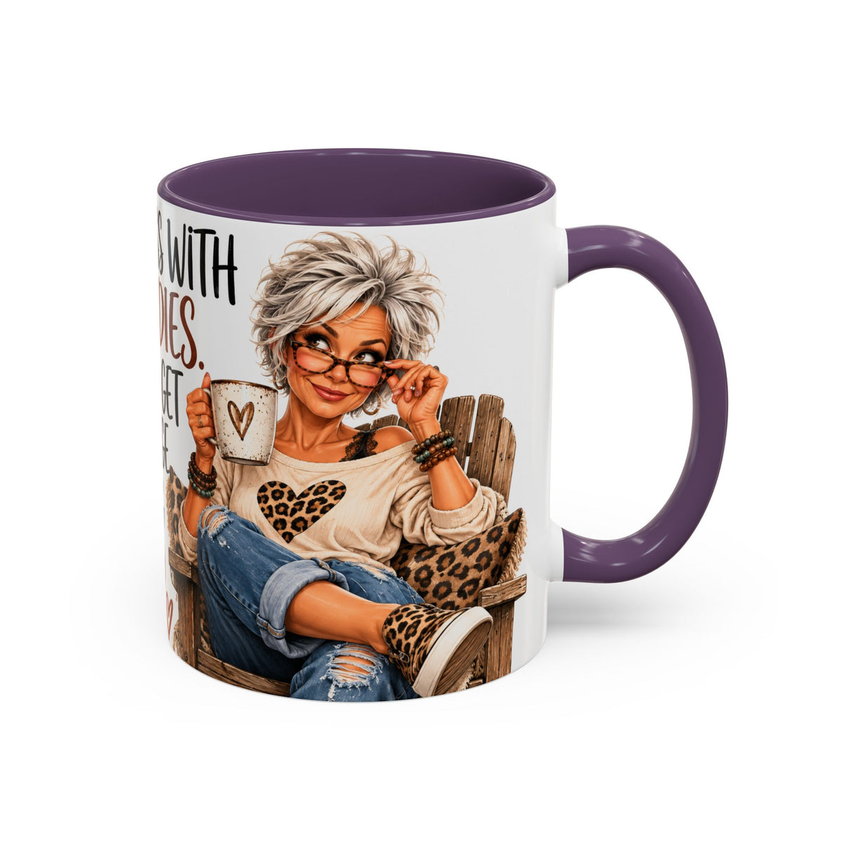 Coffee Mug — "Don't Mess With Old Ladies" Stylish Senior Woman Gift (11/15 oz)