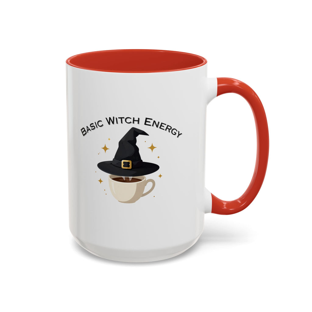 Basic Witch Energy Coffee Mug – Cute Halloween Witch Hat Tea Cup Accent Mug (11/15oz)