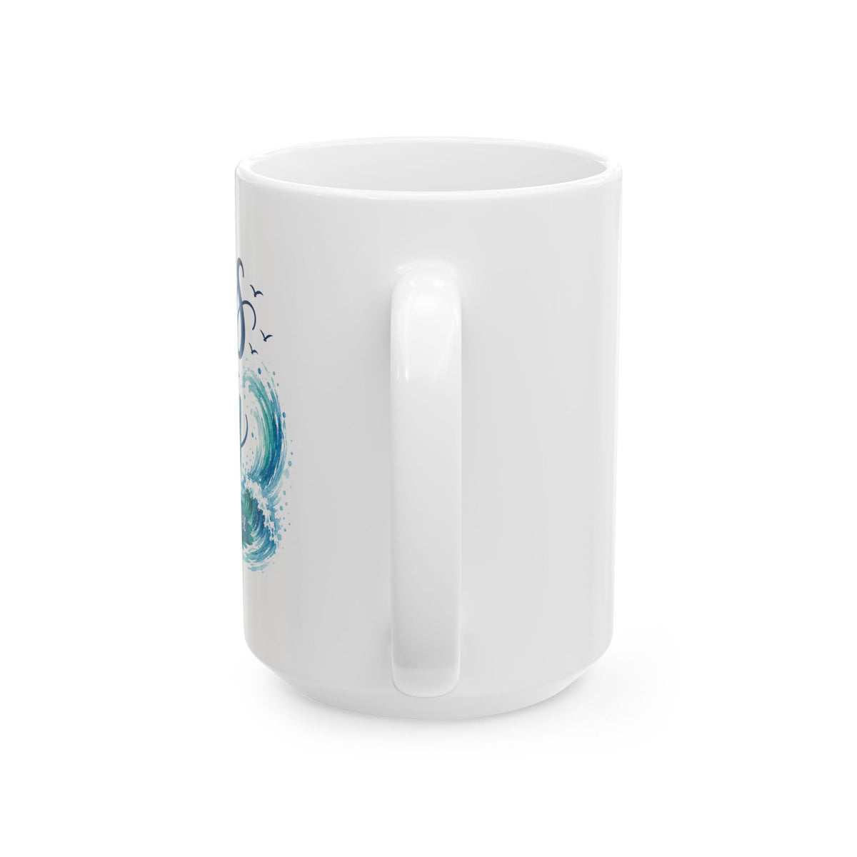 Sea Days Ceramic Mug — Beach Palm & Wave Coffee Cup (11oz, 15oz)