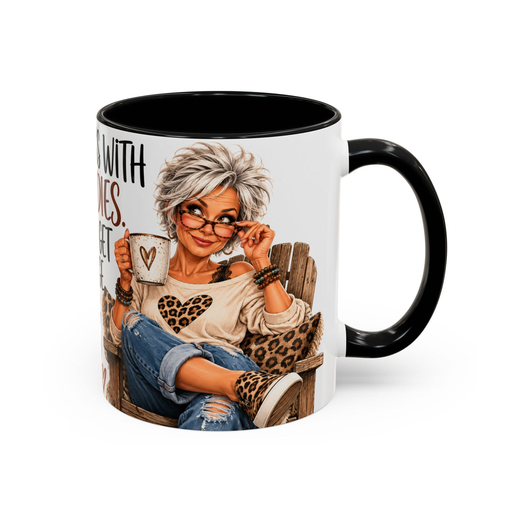 Coffee Mug — "Don't Mess With Old Ladies" Stylish Senior Woman Gift (11/15 oz)