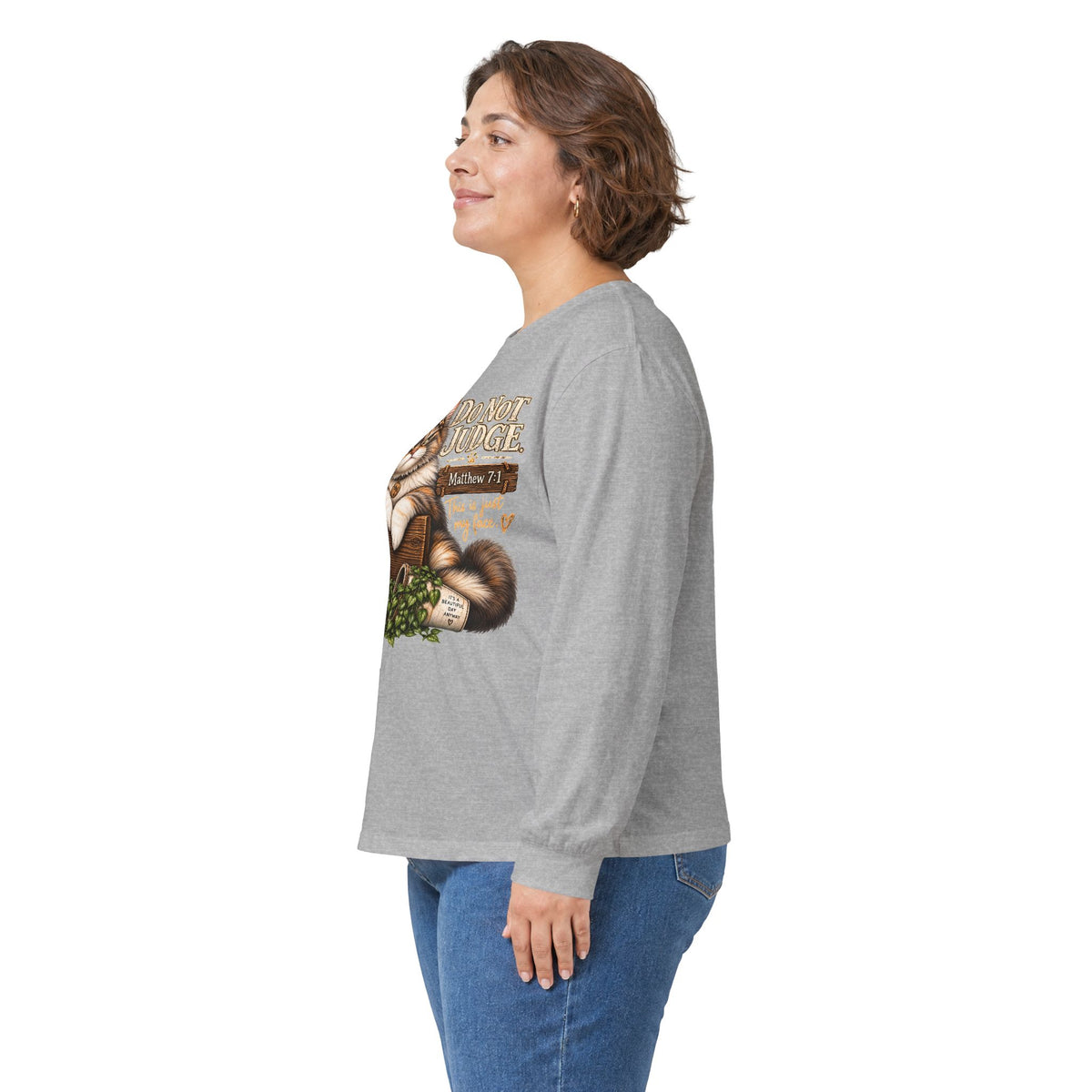 Do Not Judge Funny Cat Long Sleeve Tee
