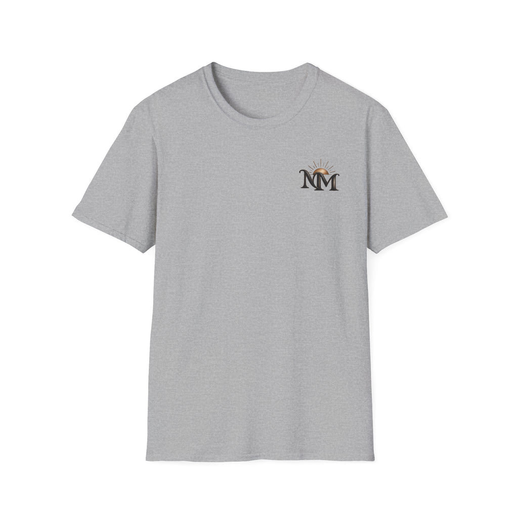 NM Sunrise Logo T‑Shirt — Minimal Monogram Tee