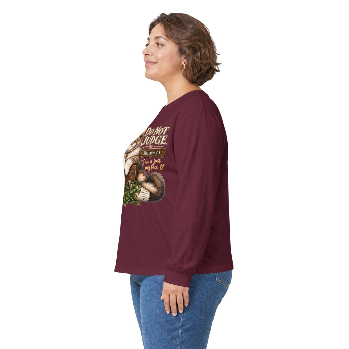 Do Not Judge Funny Cat Long Sleeve Tee