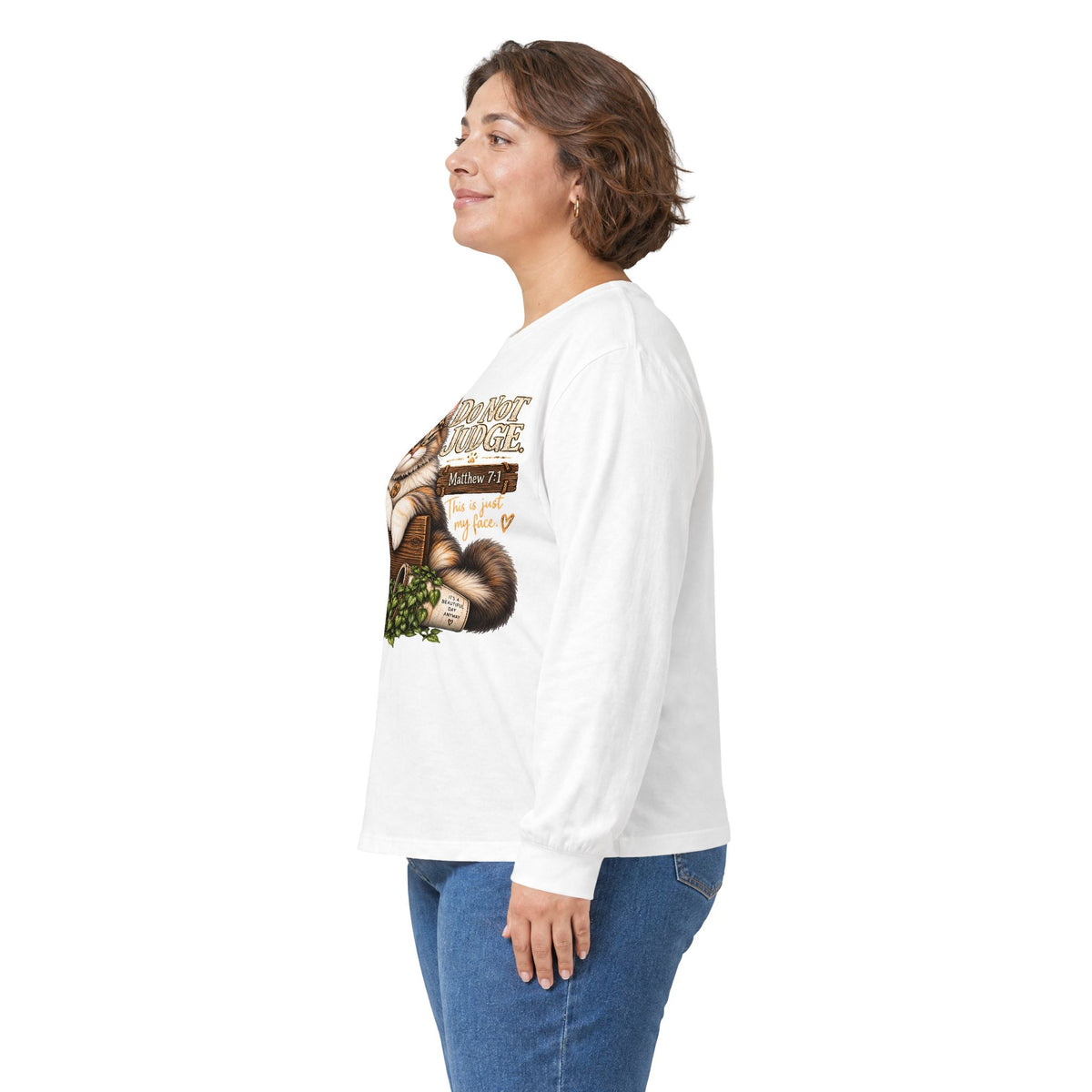 Do Not Judge Funny Cat Long Sleeve Tee