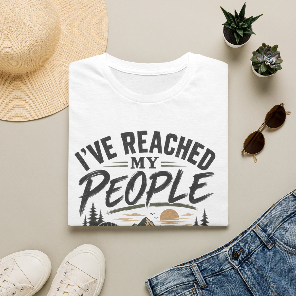 I've Reached My People Limit T-Shirt — Funny Introvert Camping Tee