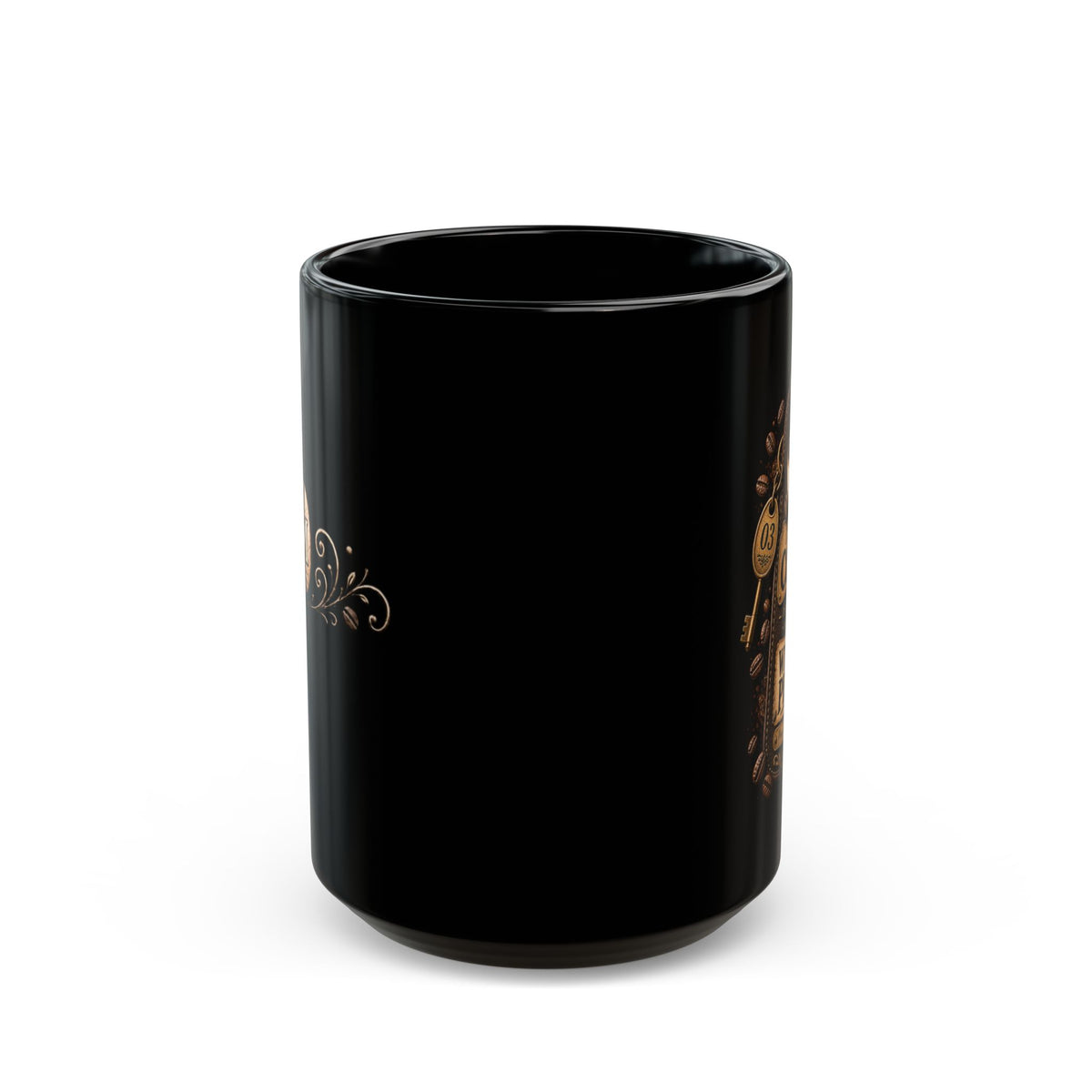 Coffee Mug — “I Like My Coffee How I Like My Mornings: Without People” Black Ceramic