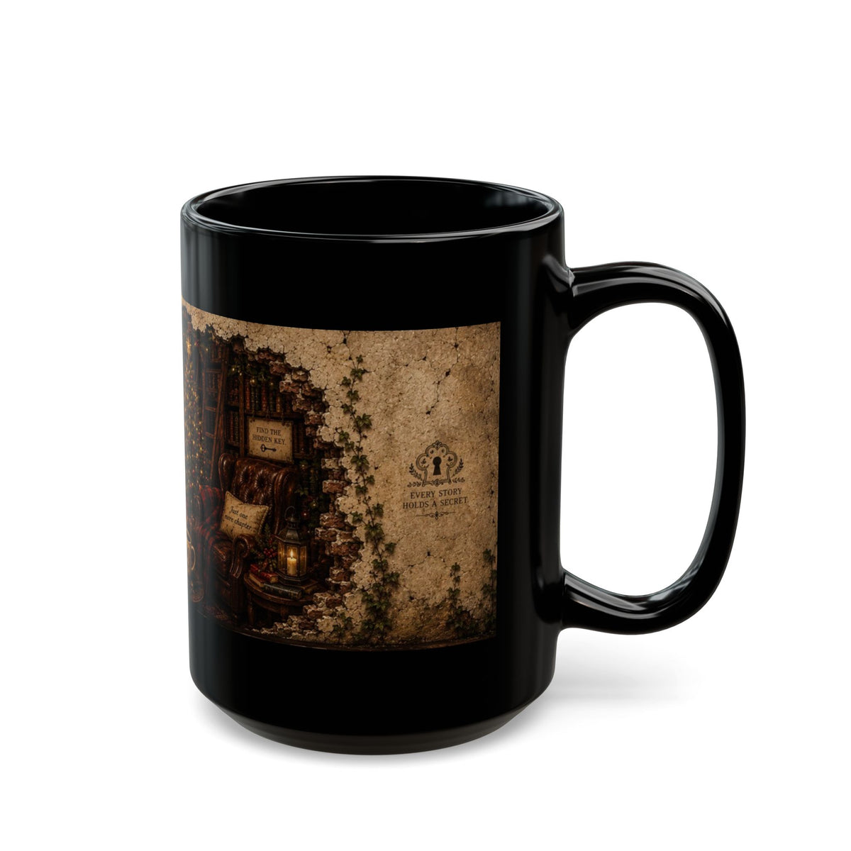 Hidden Library Christmas Black Mug (11oz, 15oz)