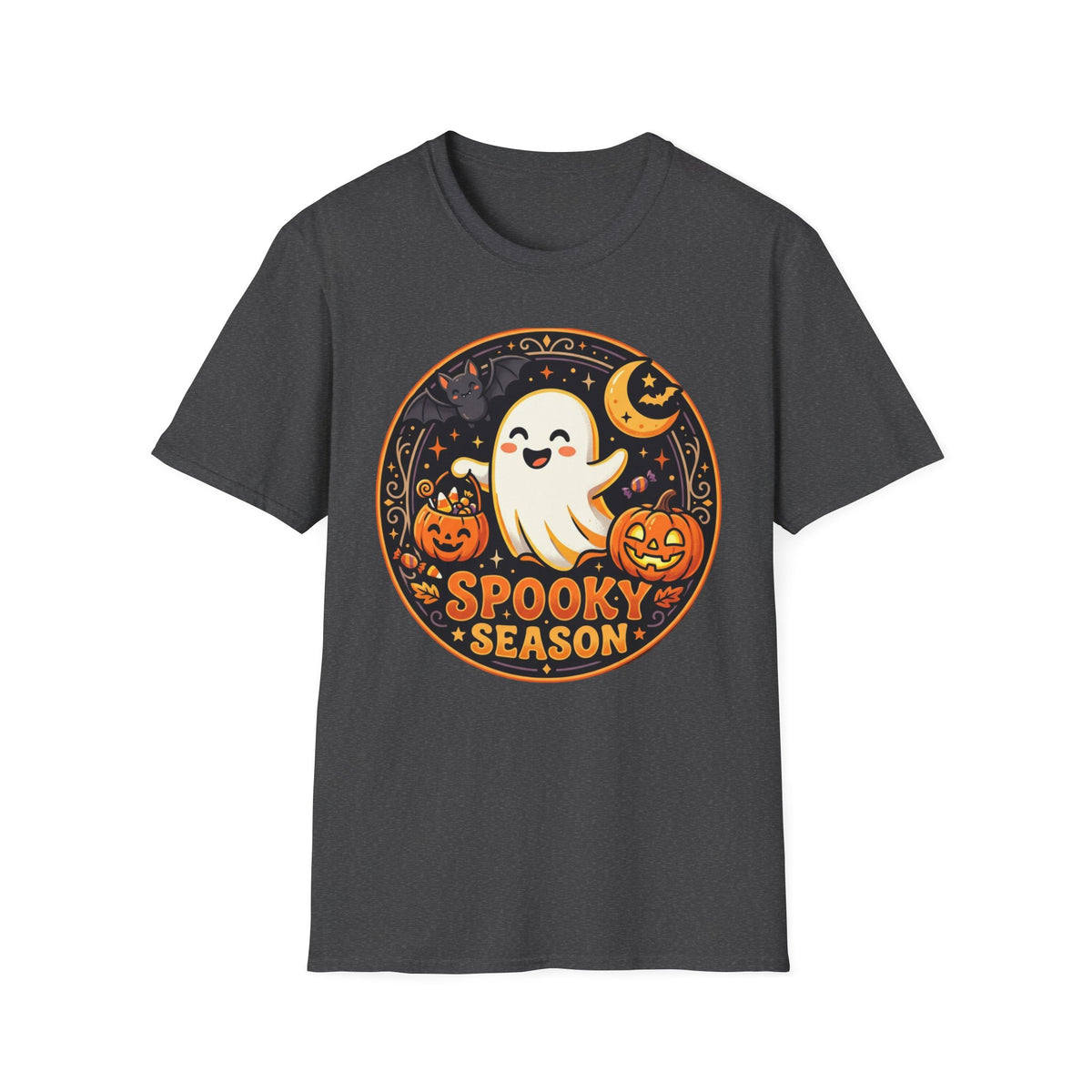 Halloween Ghost T-Shirt — "Spooky Season" Cute Pumpkin Graphic Tee