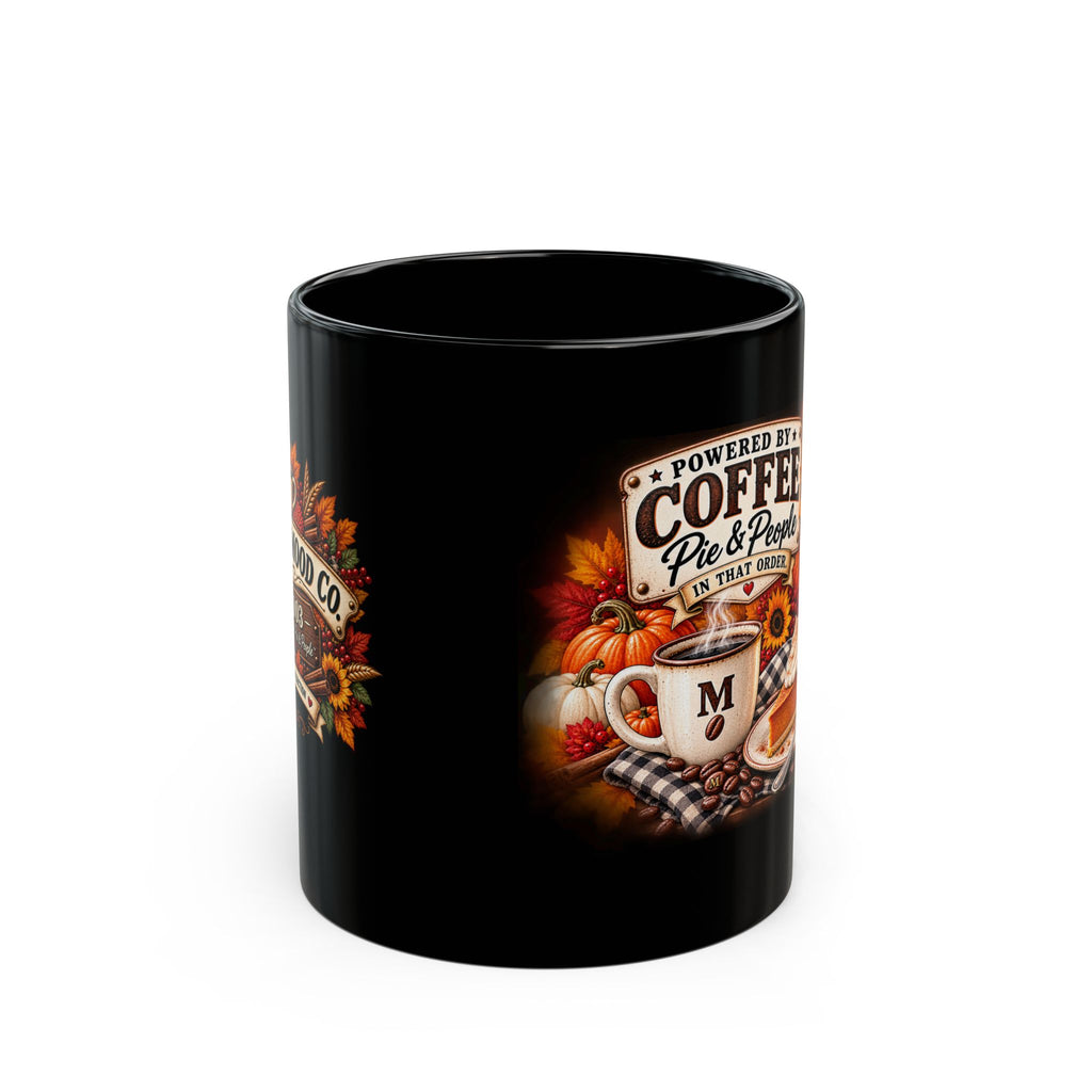 Powered by Coffee and Pie Black Mug (11oz, 15oz)