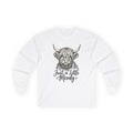 Just a Little Moody Highland Cow Long Sleeve Tee