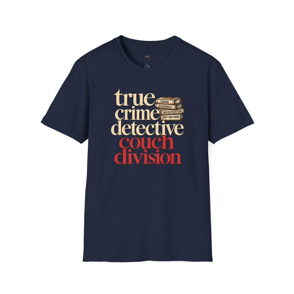 True Crime Detective Couch T-Shirt — "True Crime Detective Couch Division" Graphic Tee