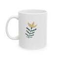 Inspirational Ceramic Mug - 'Breathe, Pray, Begin Again' Floral Coffee Cup (11oz, 15oz)