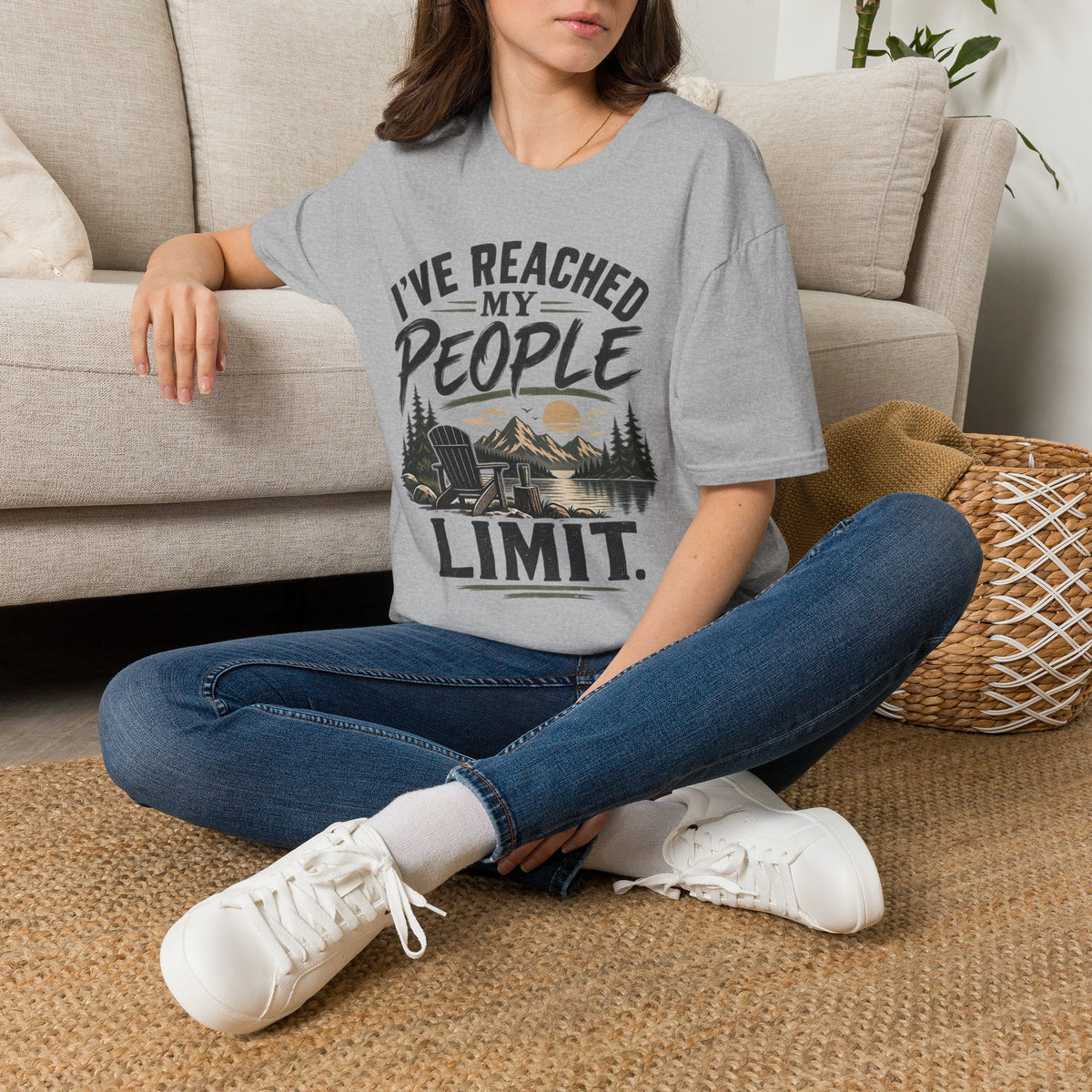 I've Reached My People Limit T-Shirt — Funny Introvert Camping Tee