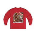 Christmas Graphic Long Sleeve Tee - "Merry & Bright" Holiday Shirt