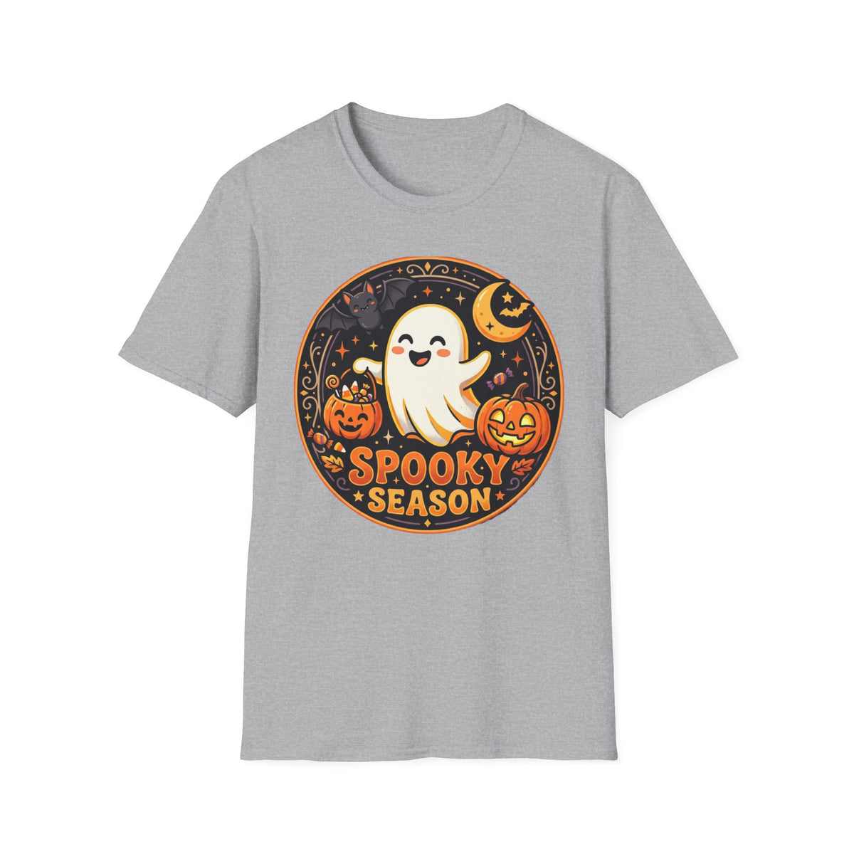Halloween Ghost T-Shirt — "Spooky Season" Cute Pumpkin Graphic Tee