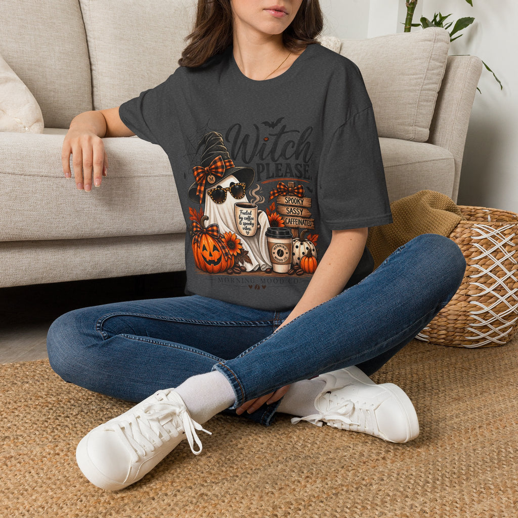 Witch Please Halloween T-Shirt — Cute Witch Cat Pumpkin Graphic Tee