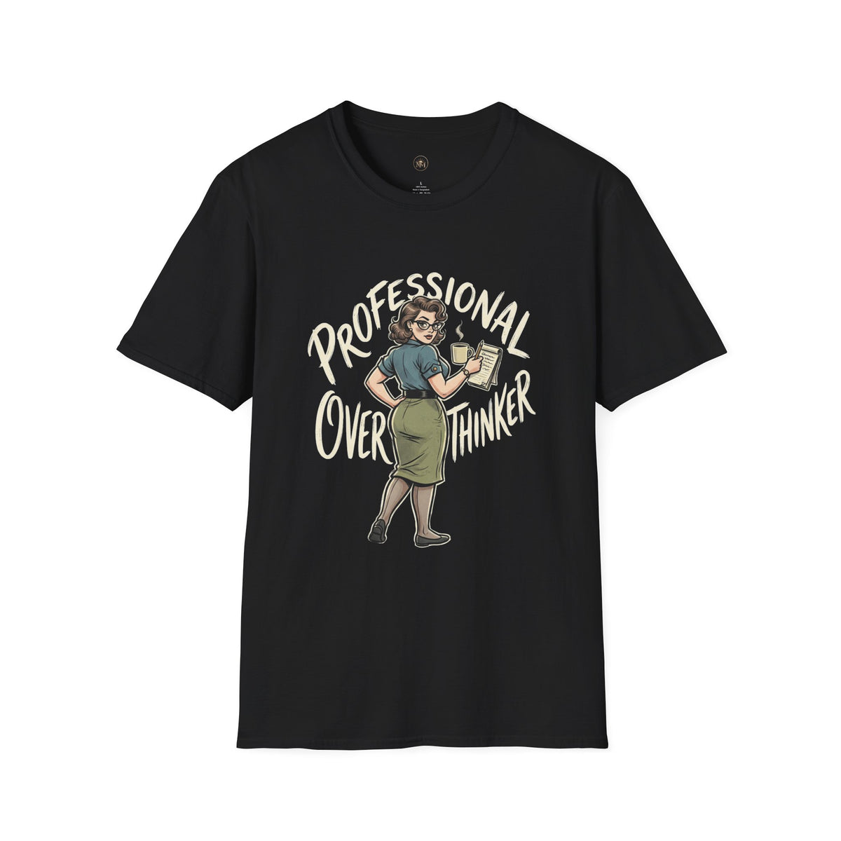 Professional Overthinker T-Shirt — Funny Vintage Coffee Lover Tee