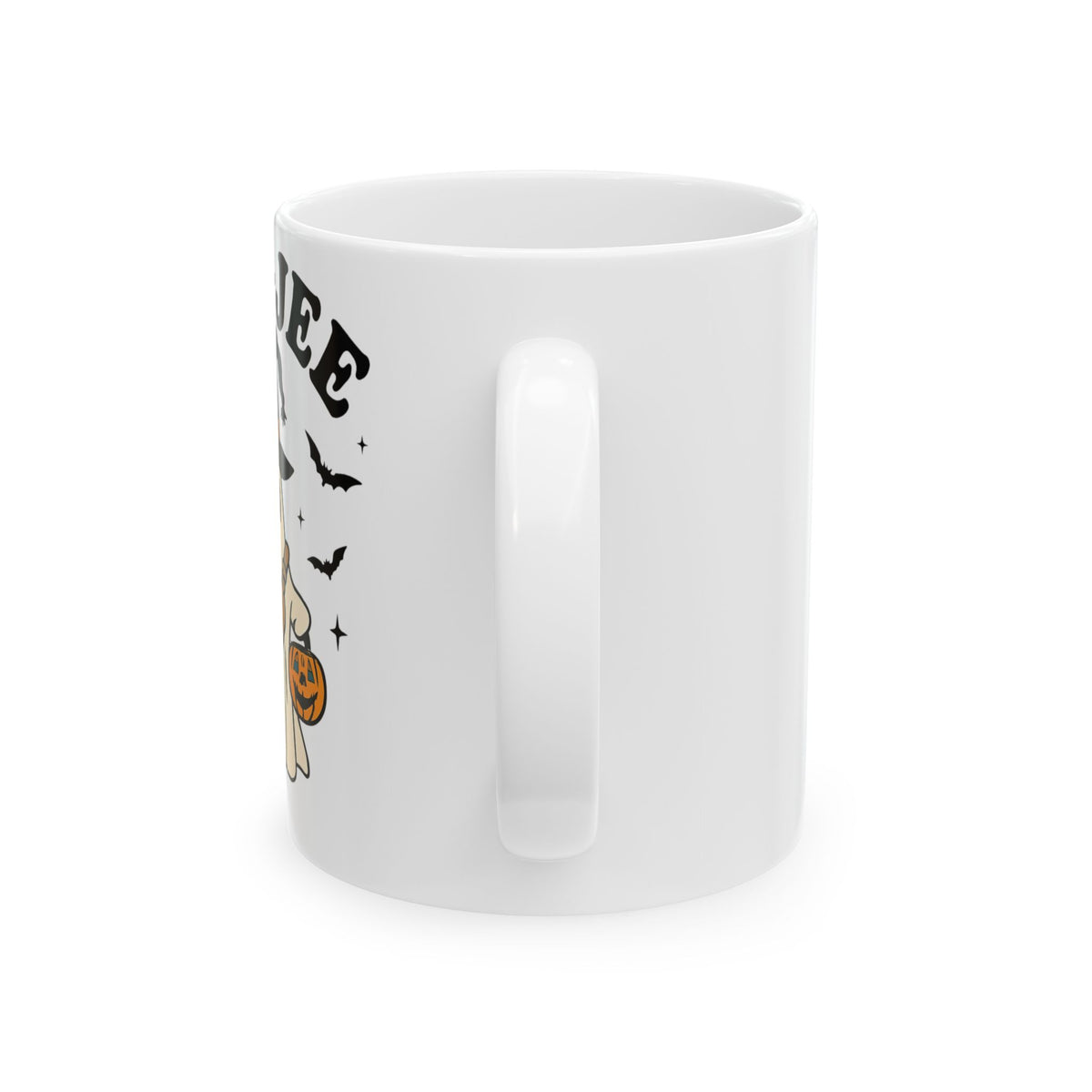Halloween Boo Ghost Ceramic Mug — Cute Pumpkin Trick-or-Treat Coffee Cup (11oz/15oz)