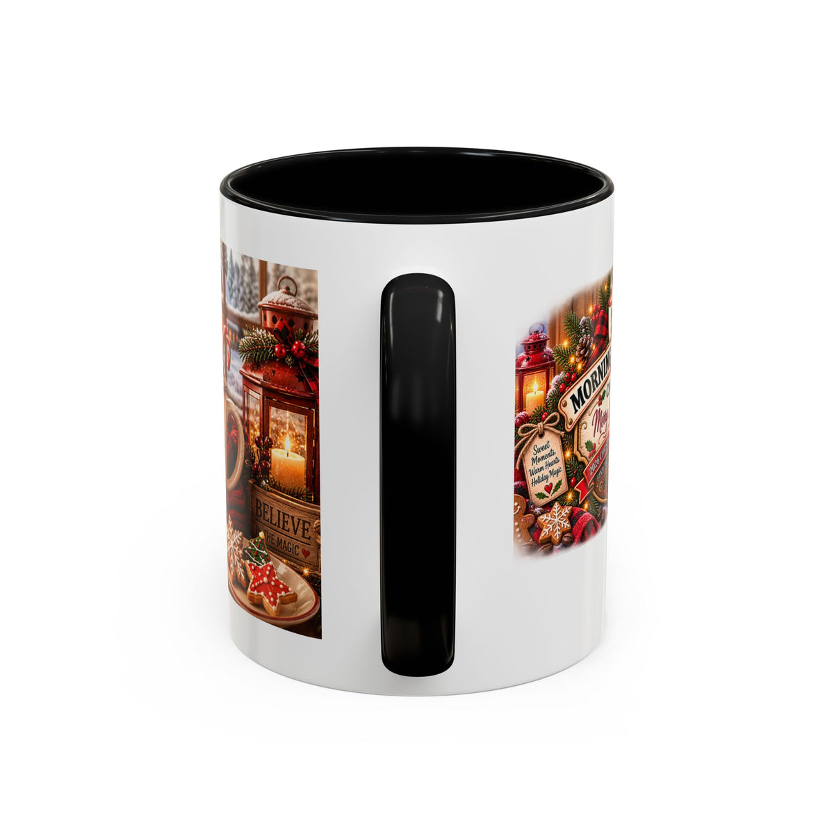 Christmas Coffee Mug — "Morning Mood Co. Merry Everything" Holiday Accent Mug (11/15oz)