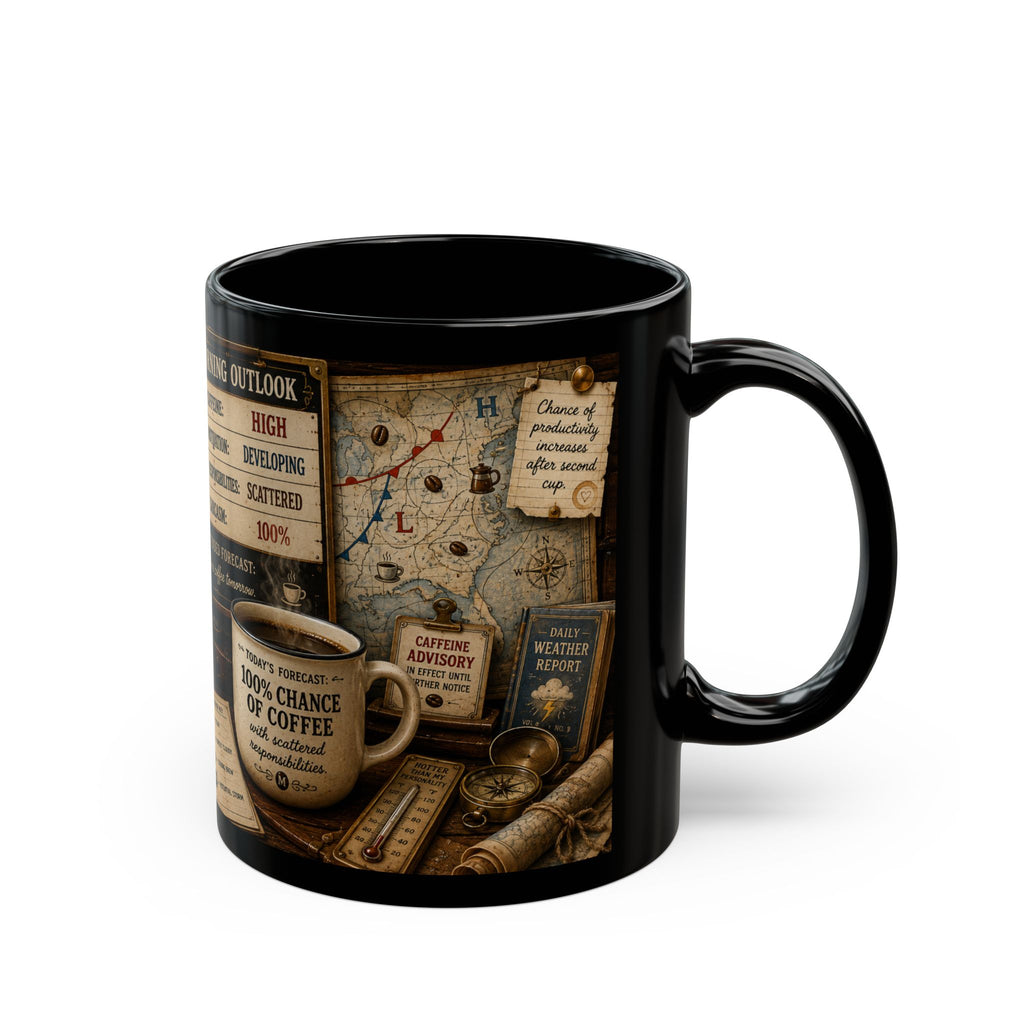 Vintage Coffee Weathermap Mug — Morning Mood Co. Steampunk Coffee Lover Gift (11oz & 15oz)