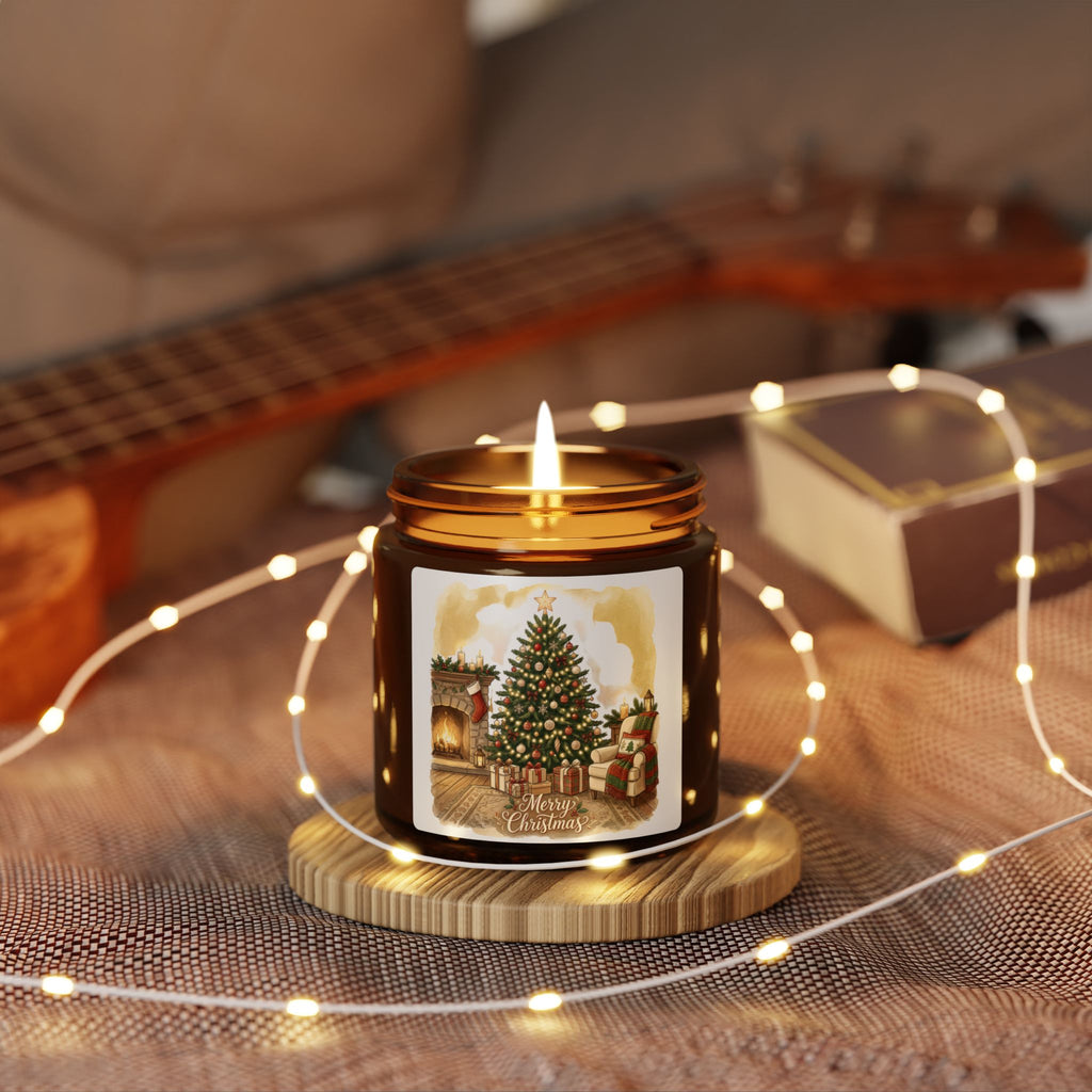 Christmas Tree Scented Candle — Amber Jar Soy Candle (Multi-Size)