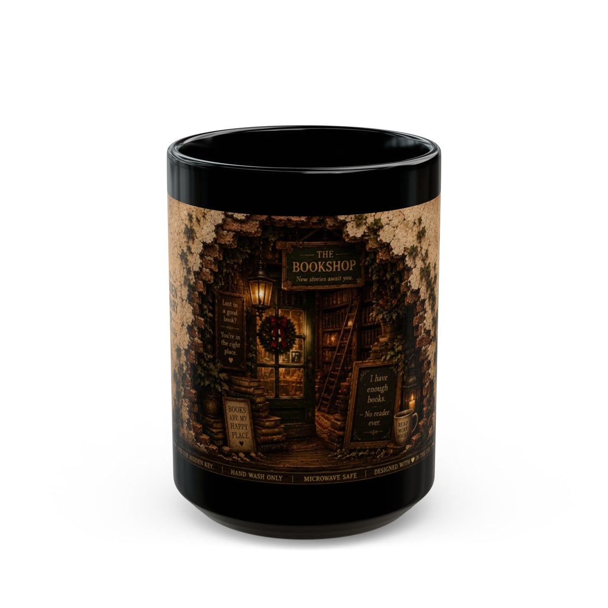 Hidden Library Black Mug (11oz, 15oz)