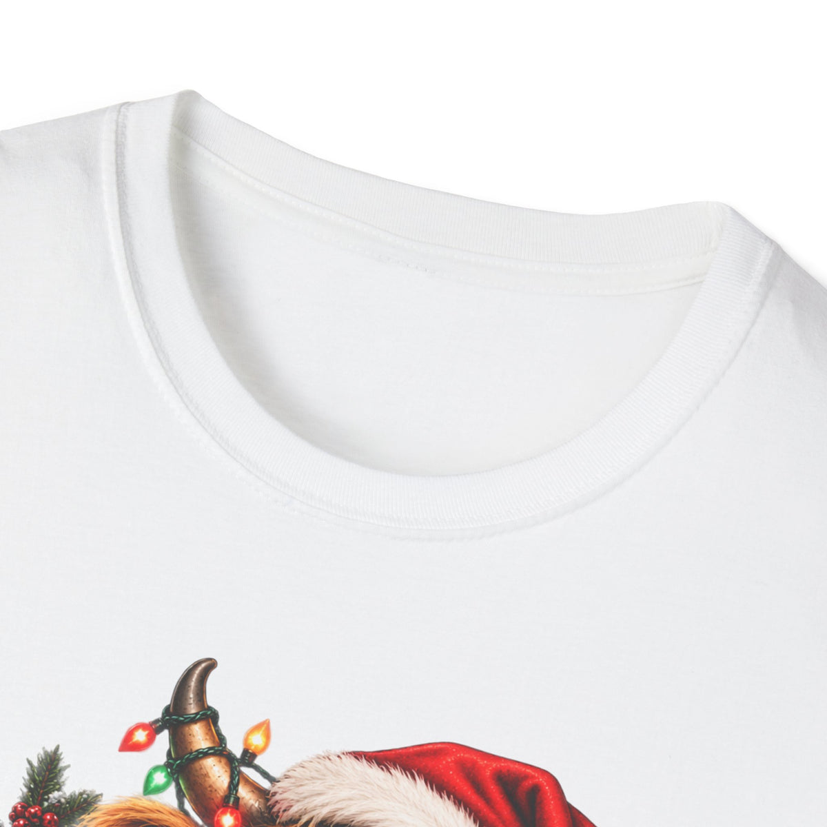 Christmas Highland Cow T-Shirt — "Probably on the Naughty List" Holiday Tee