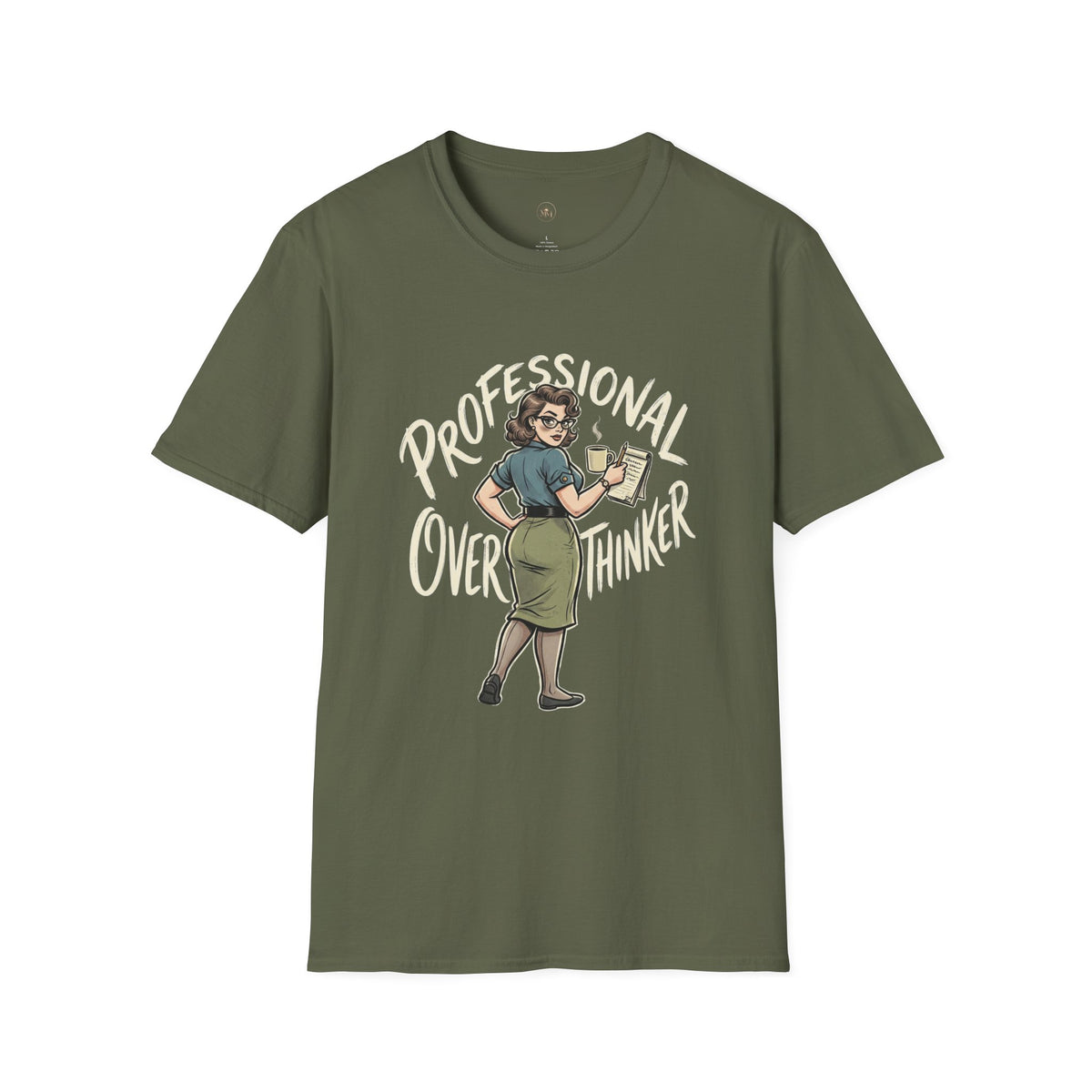 Professional Overthinker T-Shirt — Funny Vintage Coffee Lover Tee