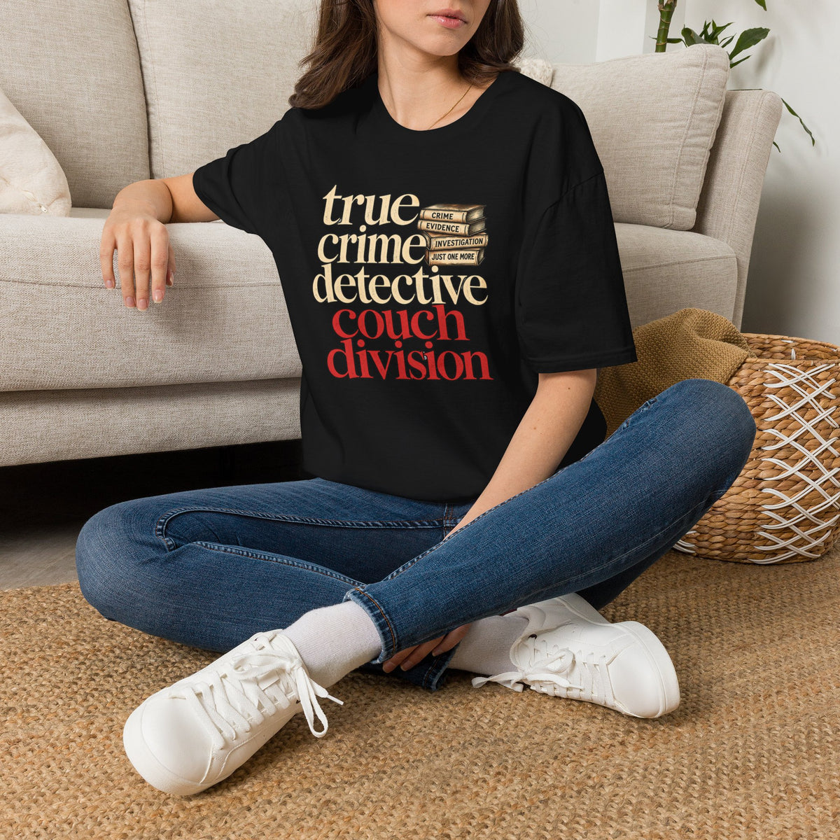 True Crime Detective Couch T-Shirt — "True Crime Detective Couch Division" Graphic Tee