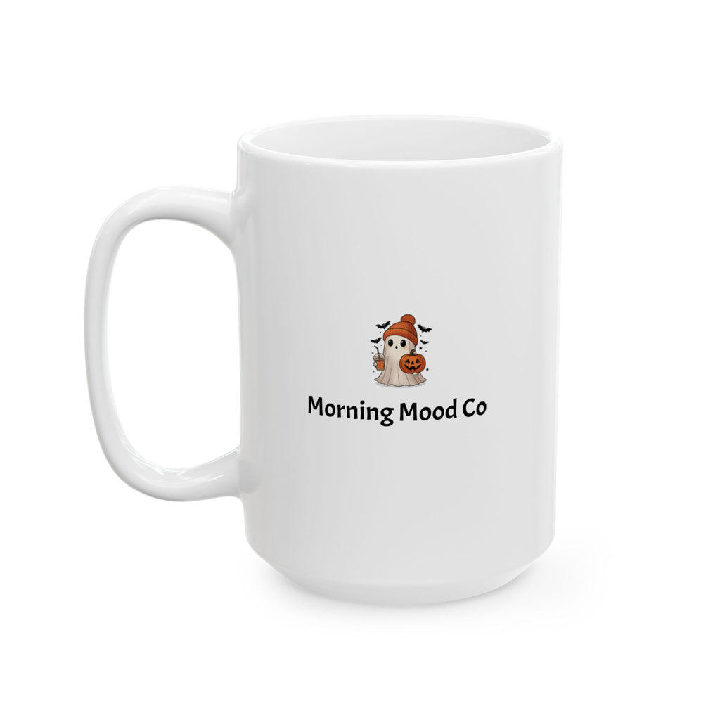 Halloween Ghost Pumpkin Ceramic Mug — Spooky Autumn Coffee Cup (11oz/15oz)