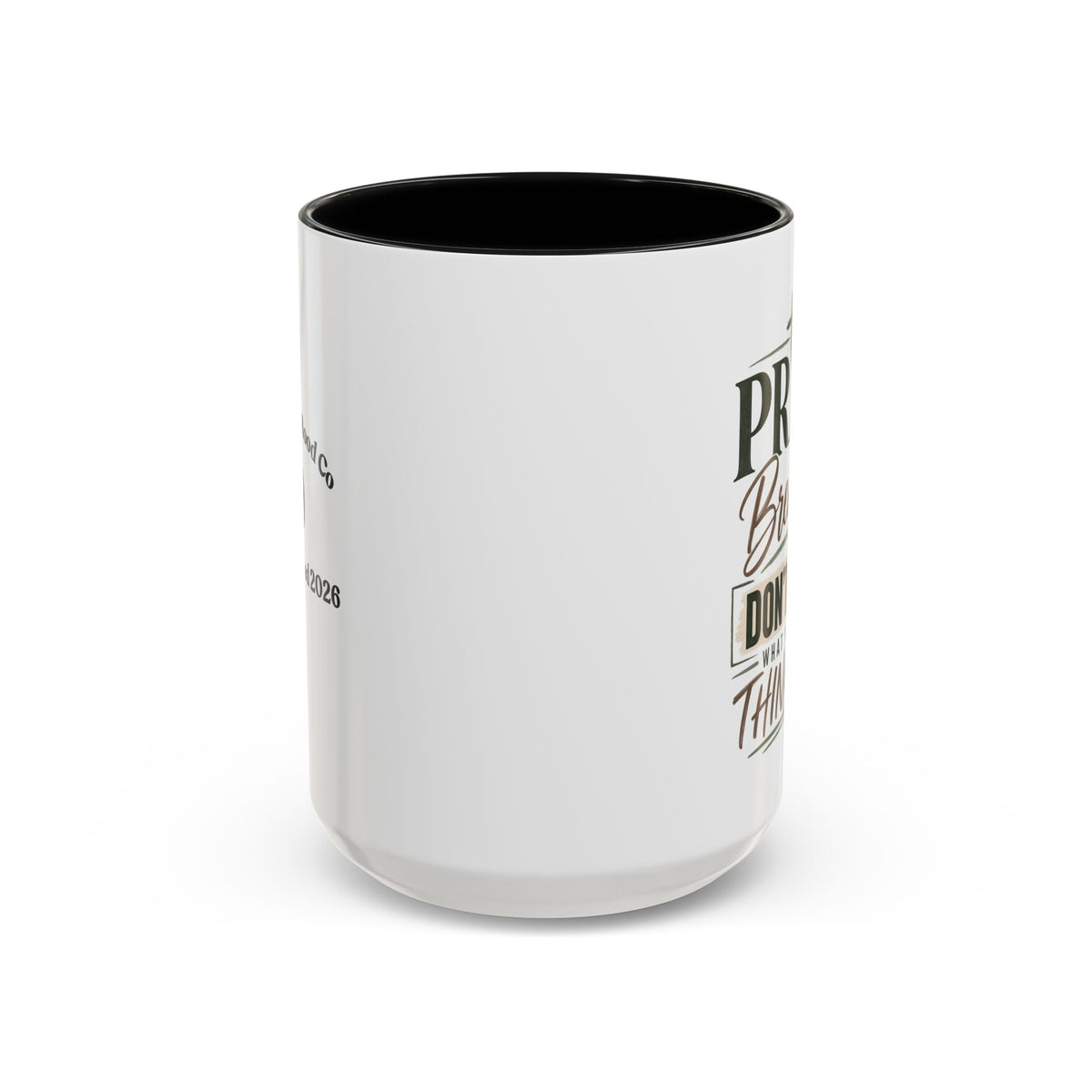 Prayer Breathe Coffee Mug – "Pray. Breathe. Don’t Say What You’re Thinking." Accent Mug