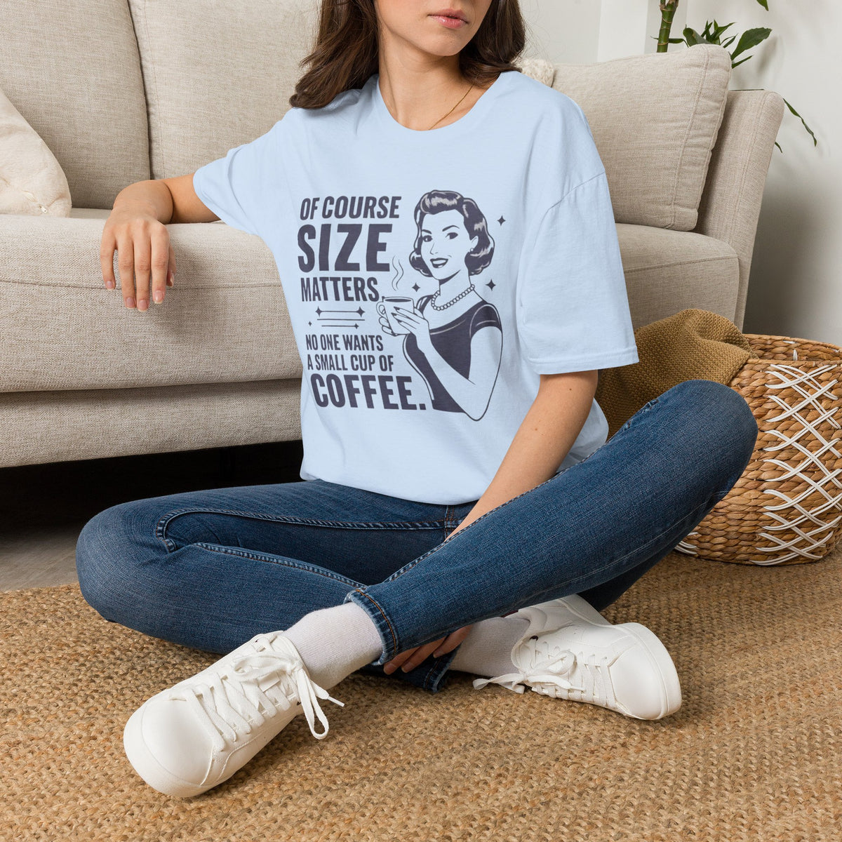 Size Matters T-Shirt – "Of Course Size Matters" Vintage Coffee Tee